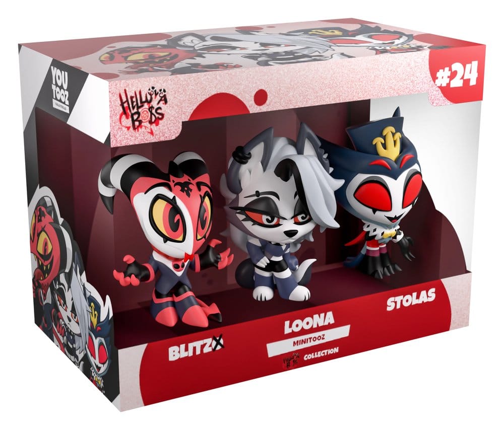 Helluva Boss Mini Tooz Mini Figures 3-Pack Blitzo, Loona &amp; Stolas